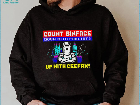 Count binface down with fascists up with ceefax shirt