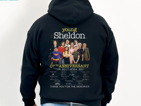 Young Sheldon 07th Anniversary 2017 2024 Thank You For The Memories T Shirt
