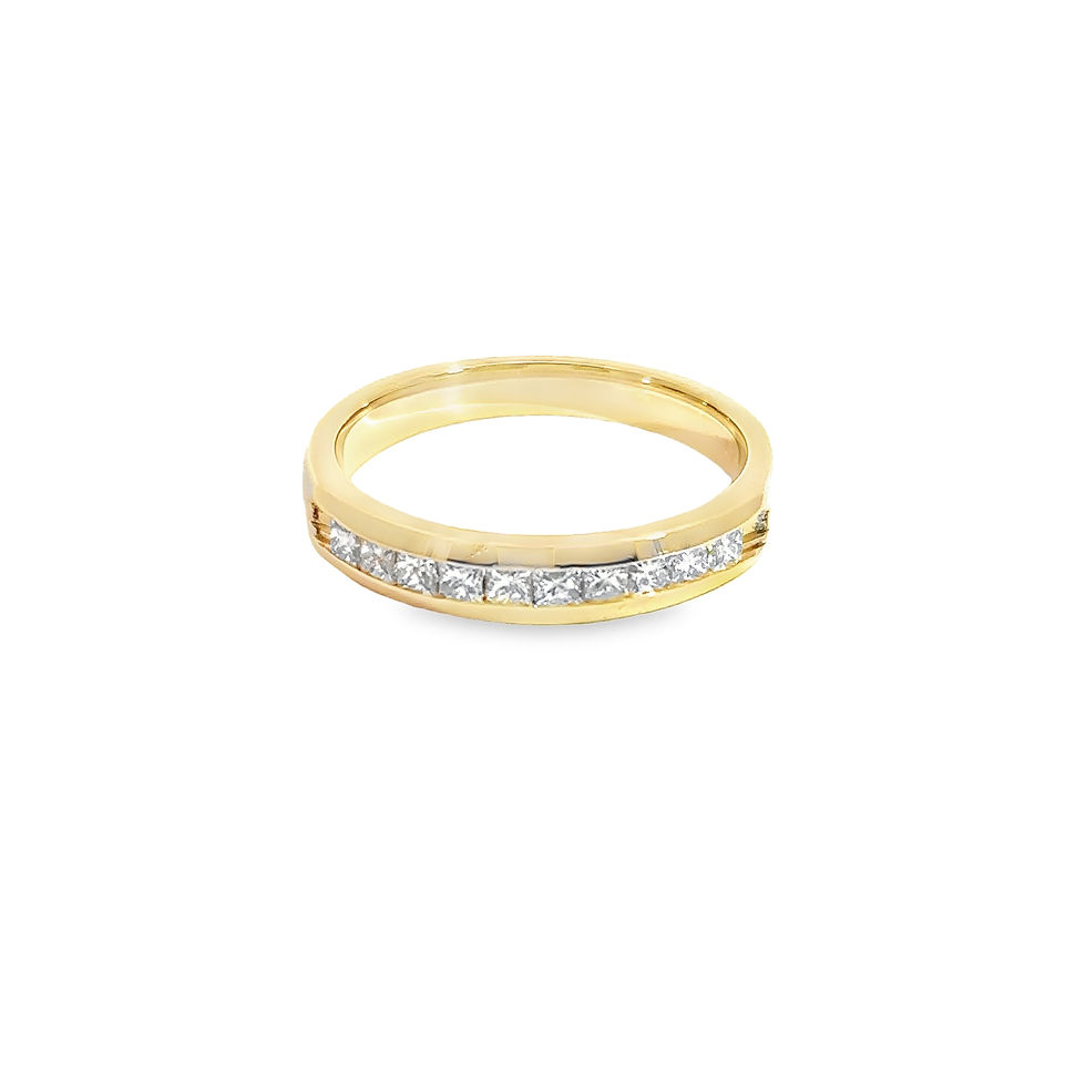 Thumbnail: Princess Cut Channel Set Wedding Band