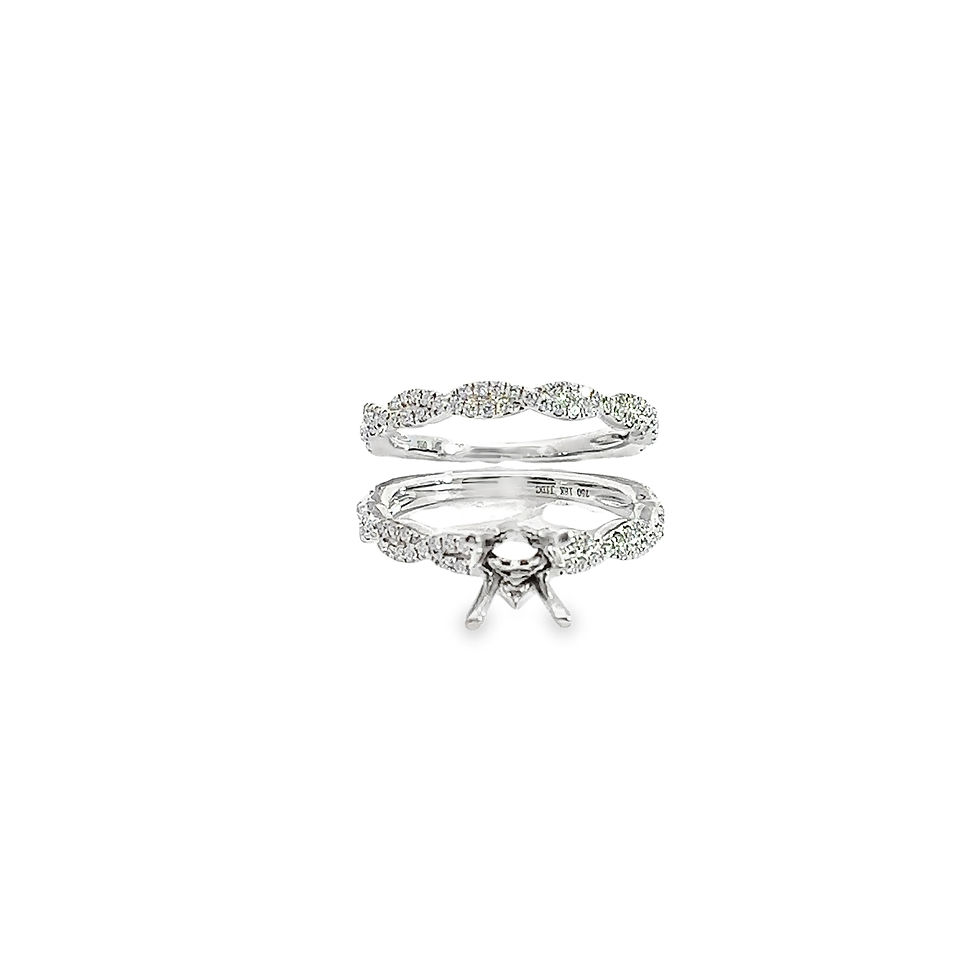Thumbnail: Diamond Twist Style Engagement Ring - 2 pcs.