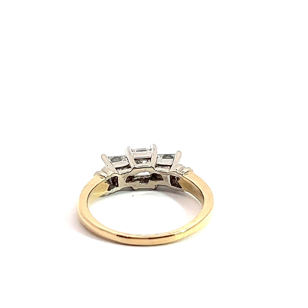 Thumbnail: Three Stone Princess Cut Diamond Engagement Ring