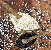 Difference between black and white sesame seeds.JPG