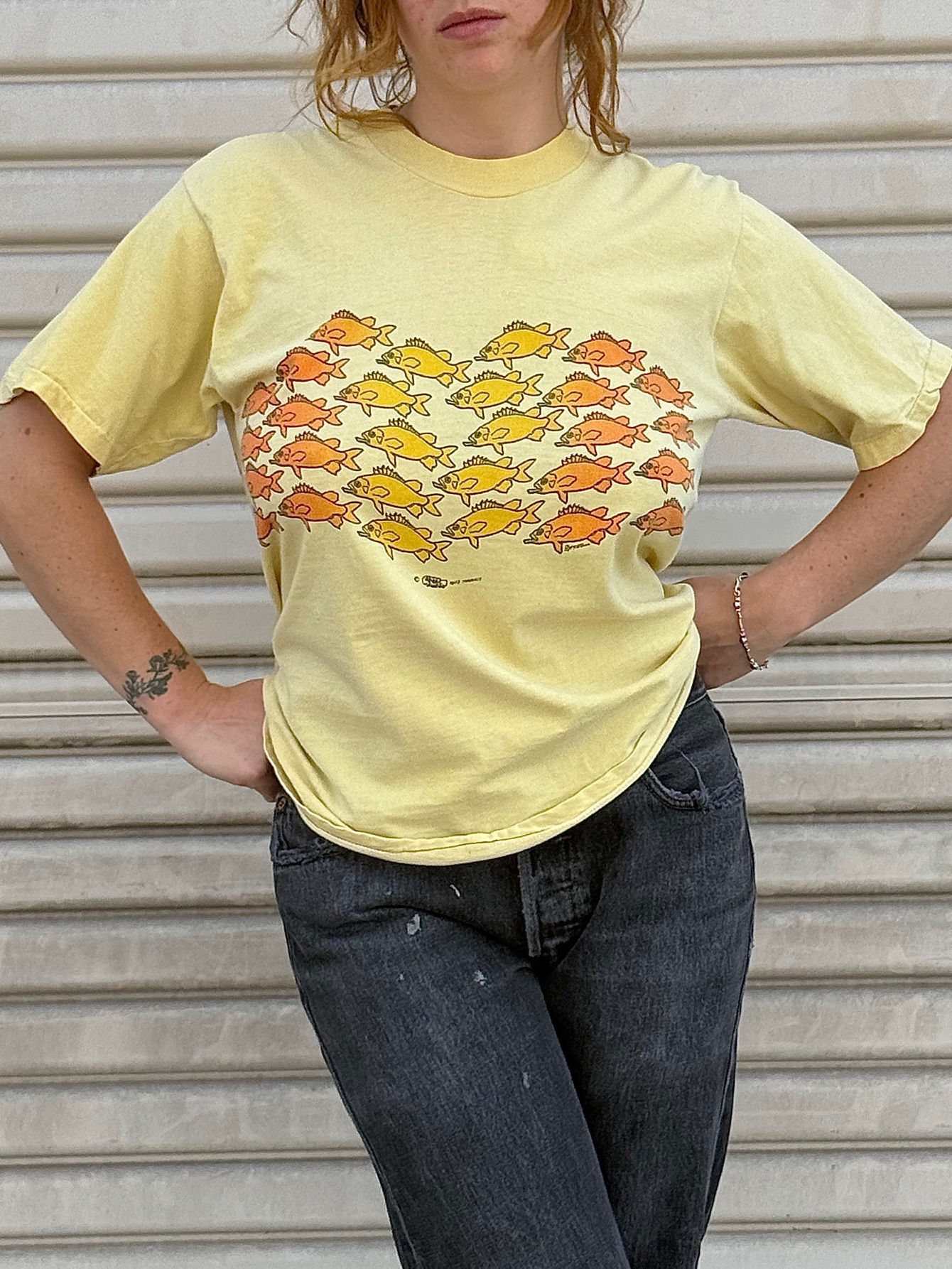 1973 Crazy Shirt Wraparound Water Print Tee Shirt