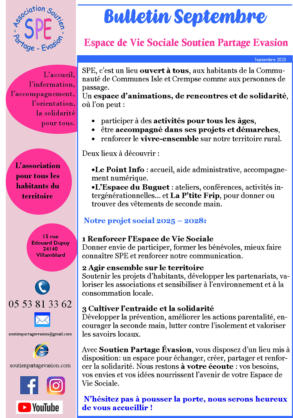 Bulletin septembre 2025