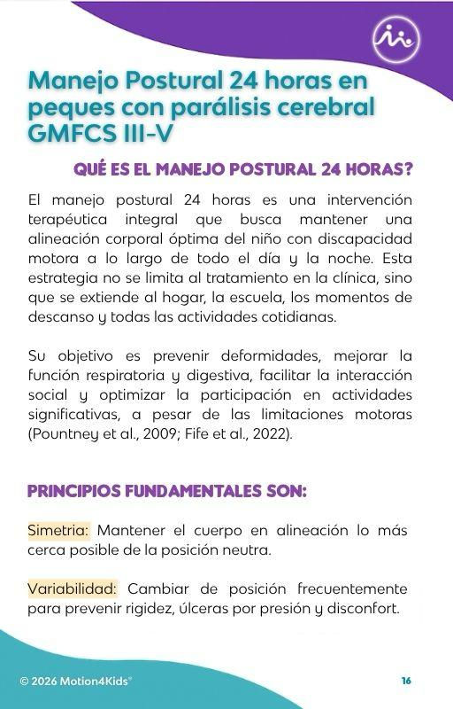 Miniatura: Extracto del ebook Control y Manejo Postural en Peques con Parálisis Cerebral - Motion4Kids