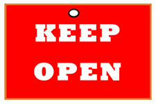 LynCar Main Control Valve — Keep Open Sign