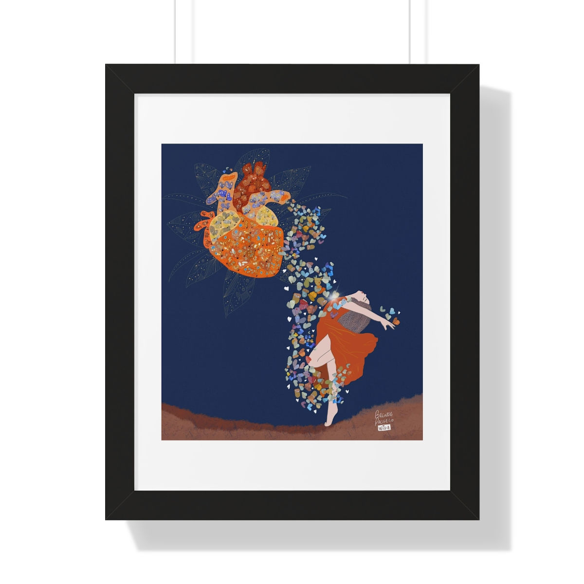 Your Intuition is you Heart - Framed Print