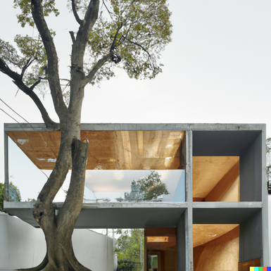 DALL·E 2023-01-15 19.10.49 - modern house combined with a large tree.png