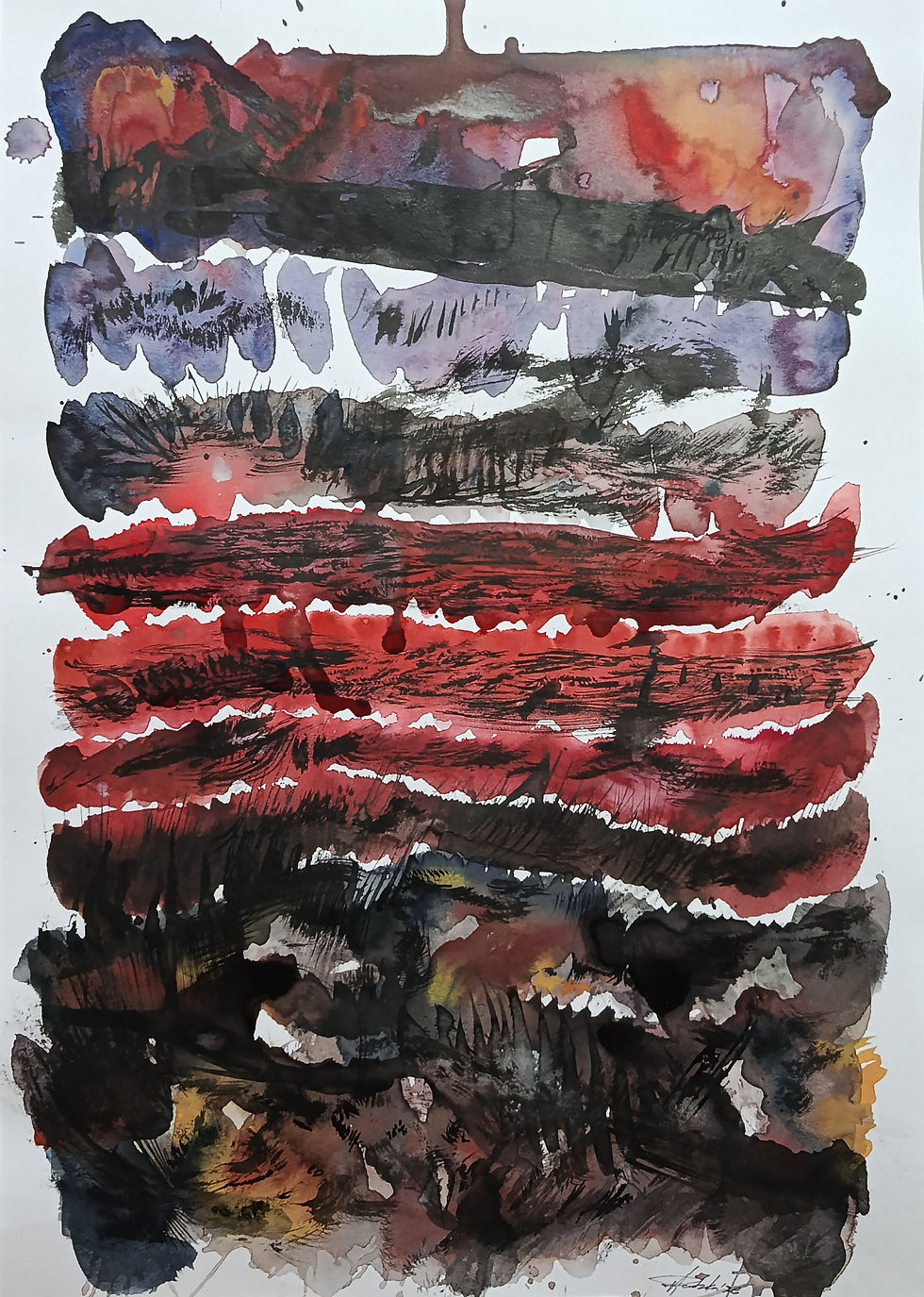 Untitled, watercolour and chinese ink on paper, 42 x 29 cm, 2026