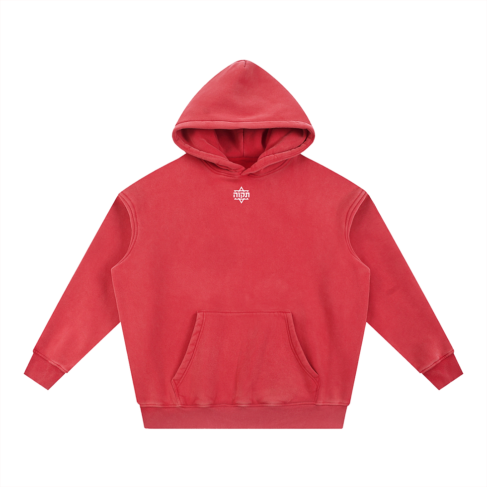 Thumbnail: Oversized Washed In The Footsteps of Mashiach Hoodie