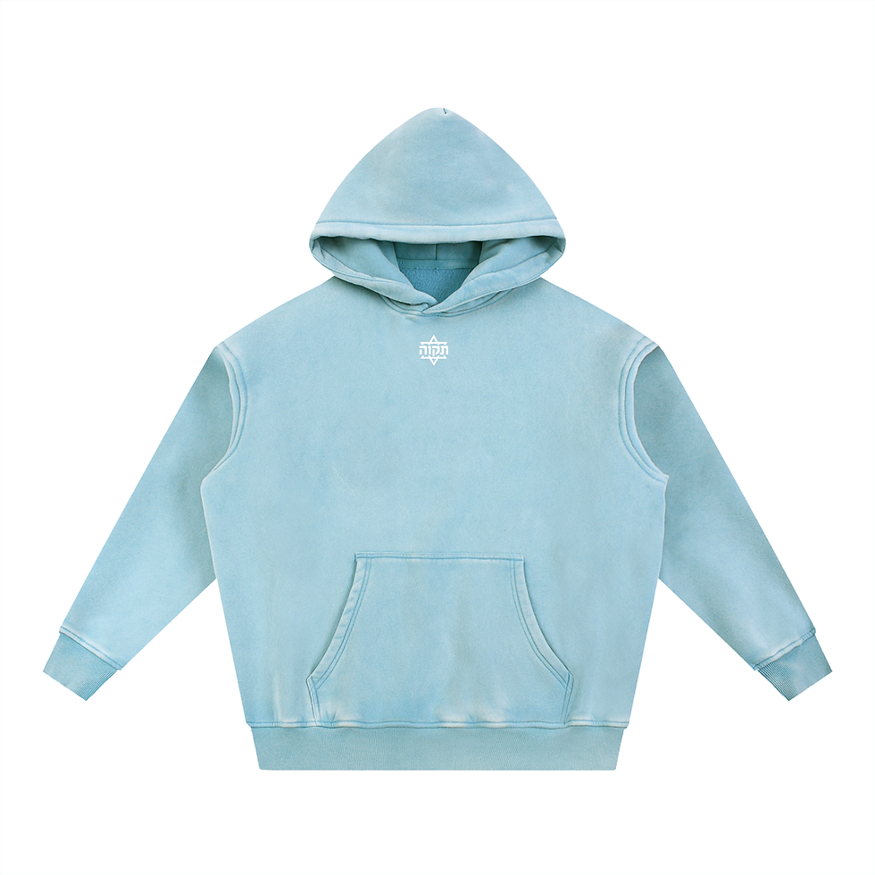 Thumbnail: Oversized Washed In The Footsteps of Mashiach Hoodie