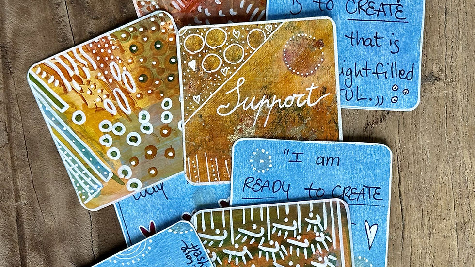 Adult Art Class: Words of Wisdom Cards