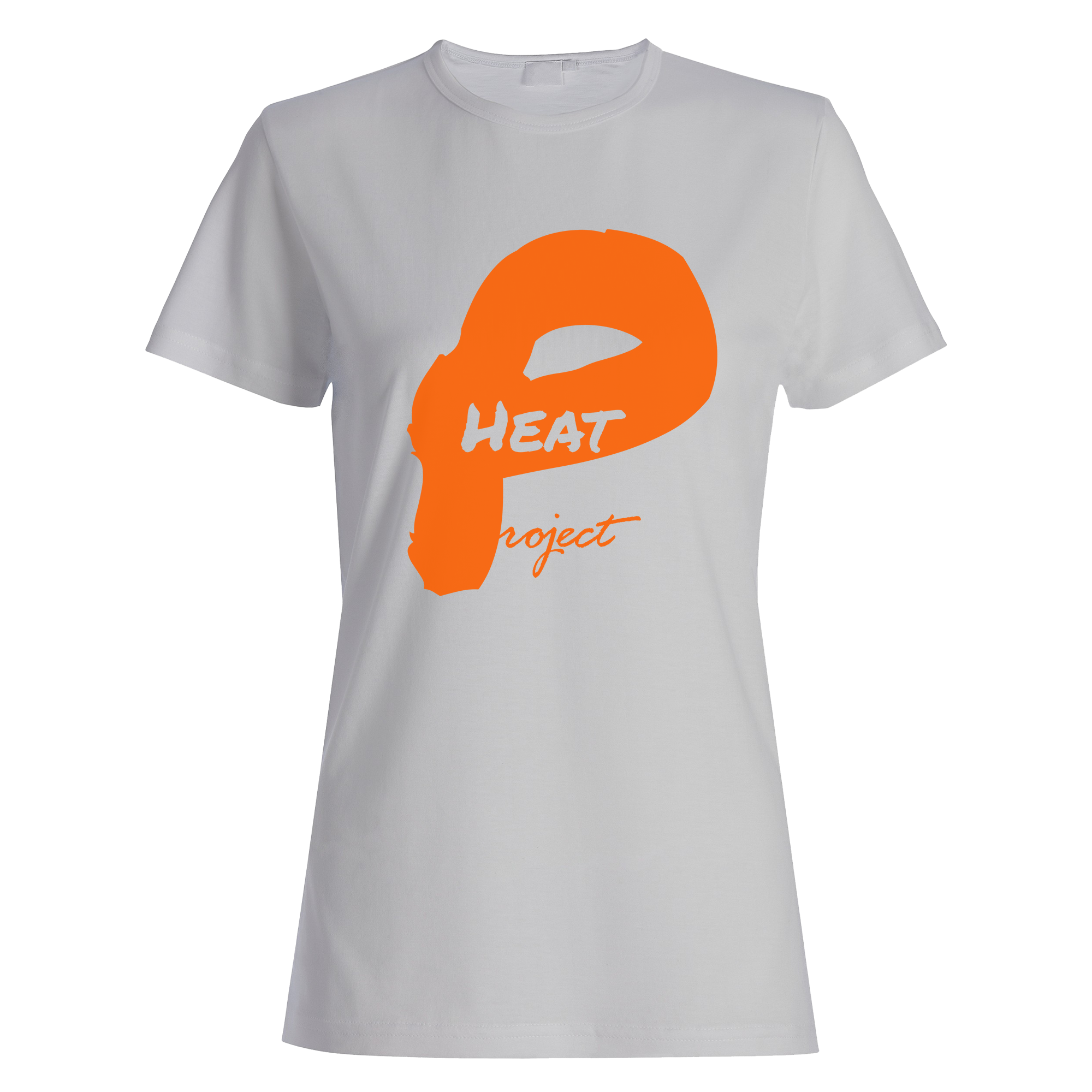 Female Grey and Orange Logo Tee