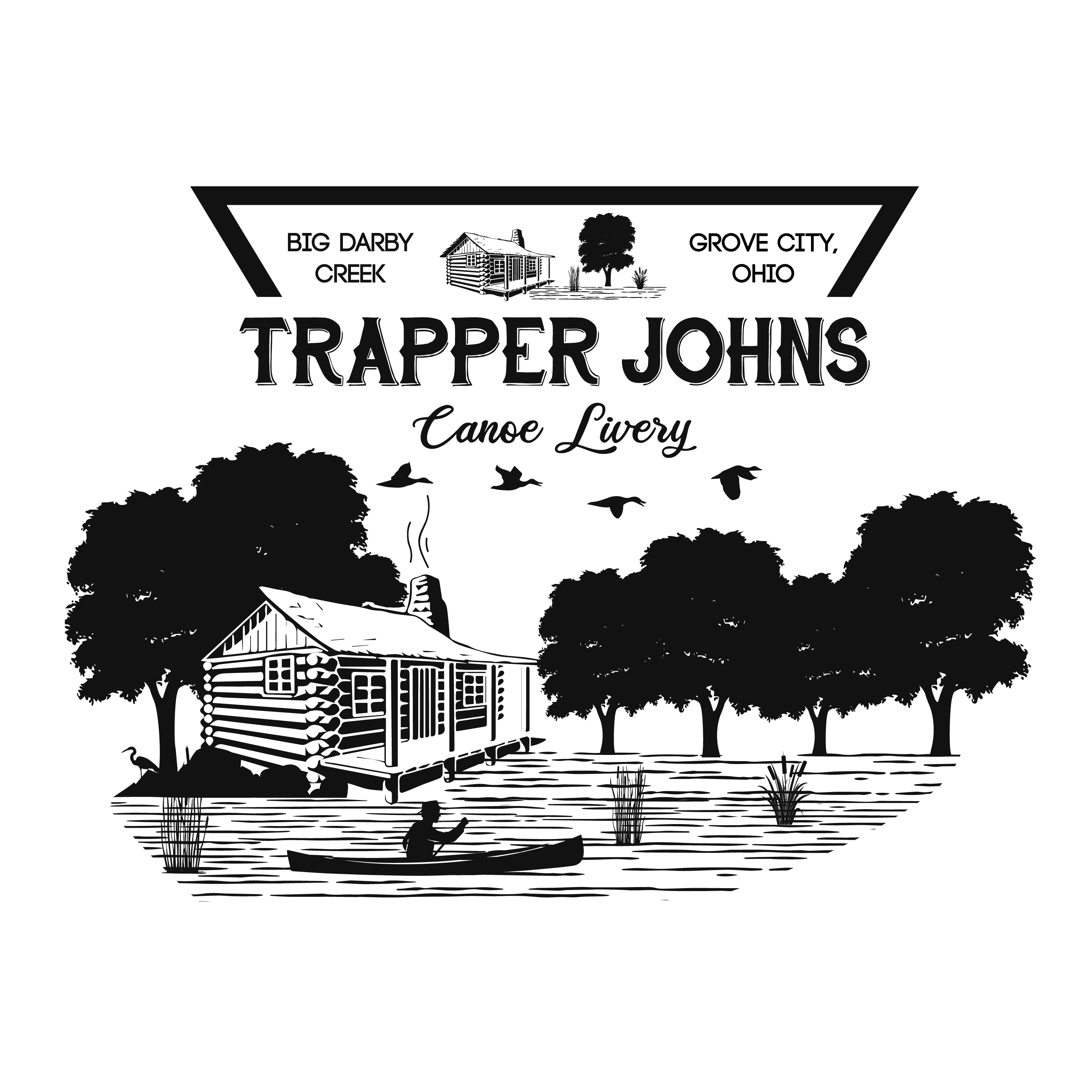 Trapper Johns Canoe Livery logo