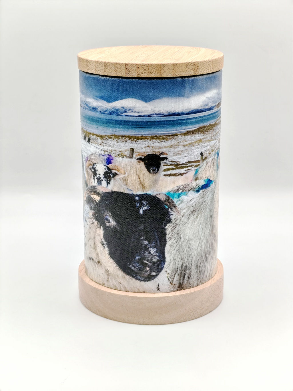 Seilebost Winter Sheep - LED Canvas Lantern
