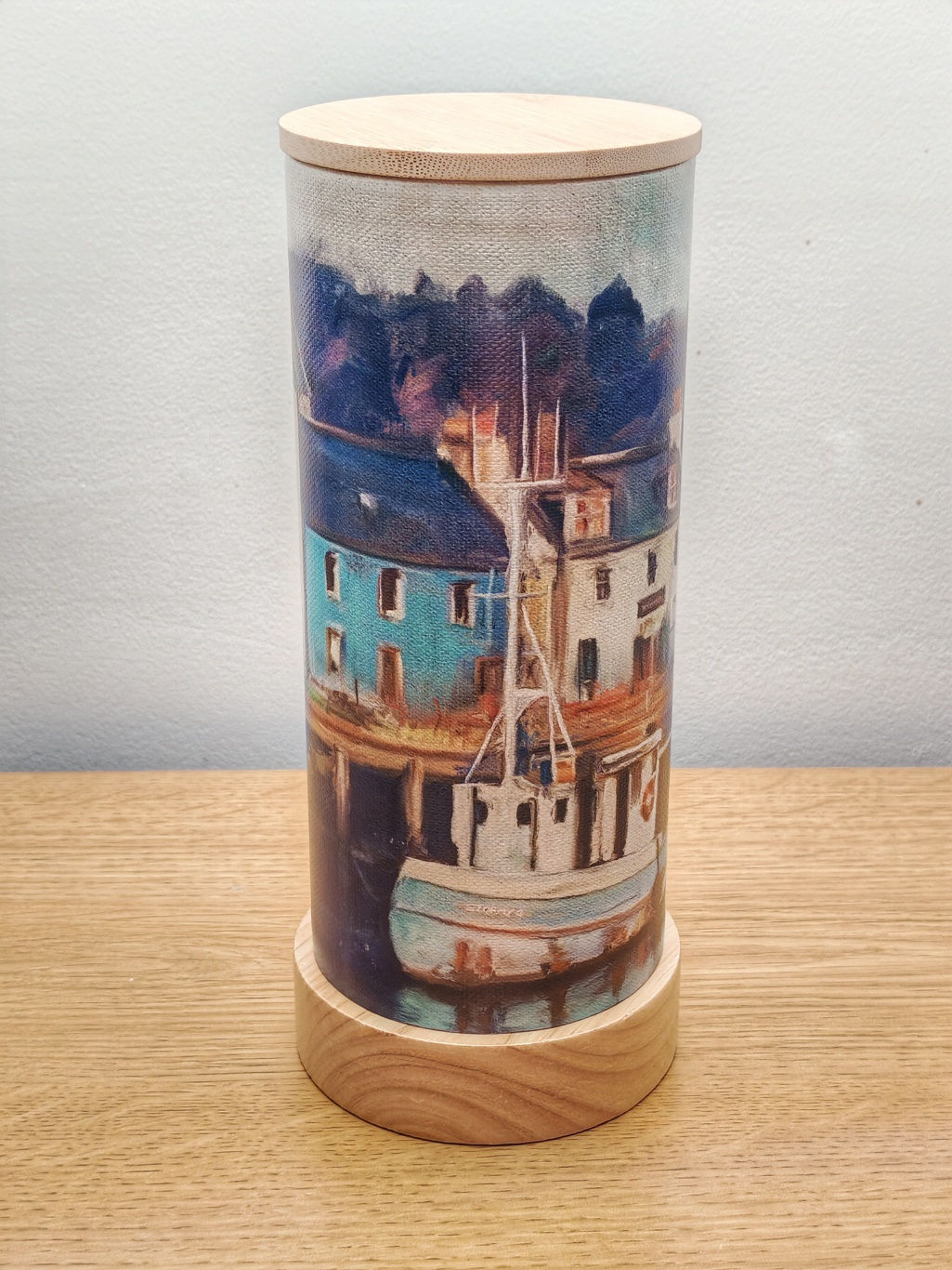 Harbour and Home - Stornoway - Large Wireless LED Canvas and Wood Lantern