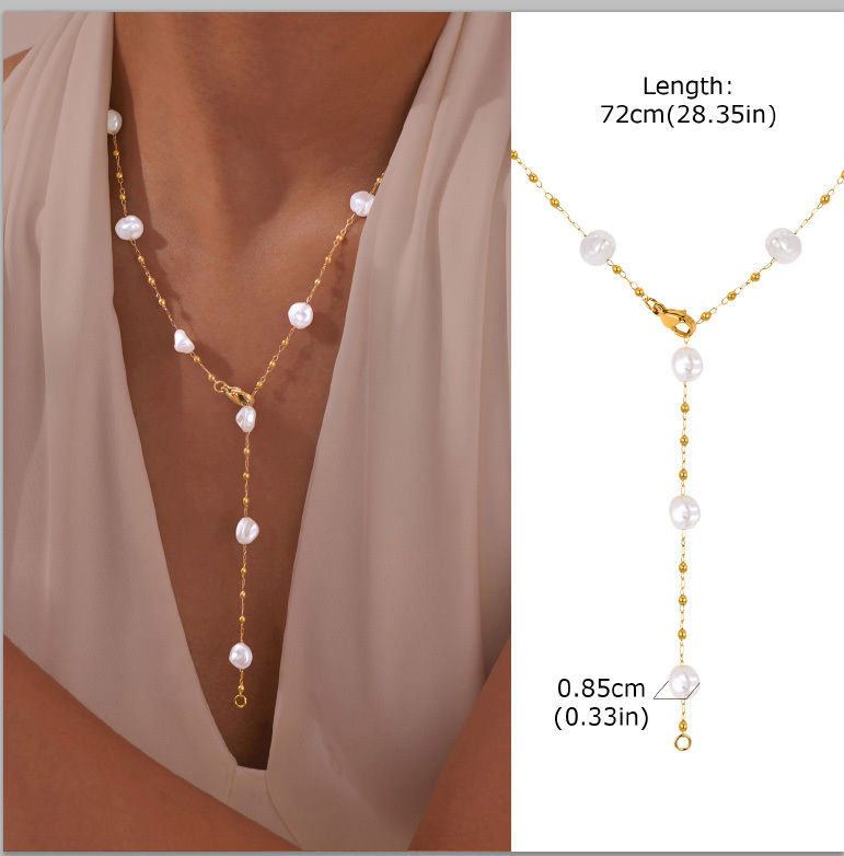 Thumbnail: Golden Grace Lariat Necklace