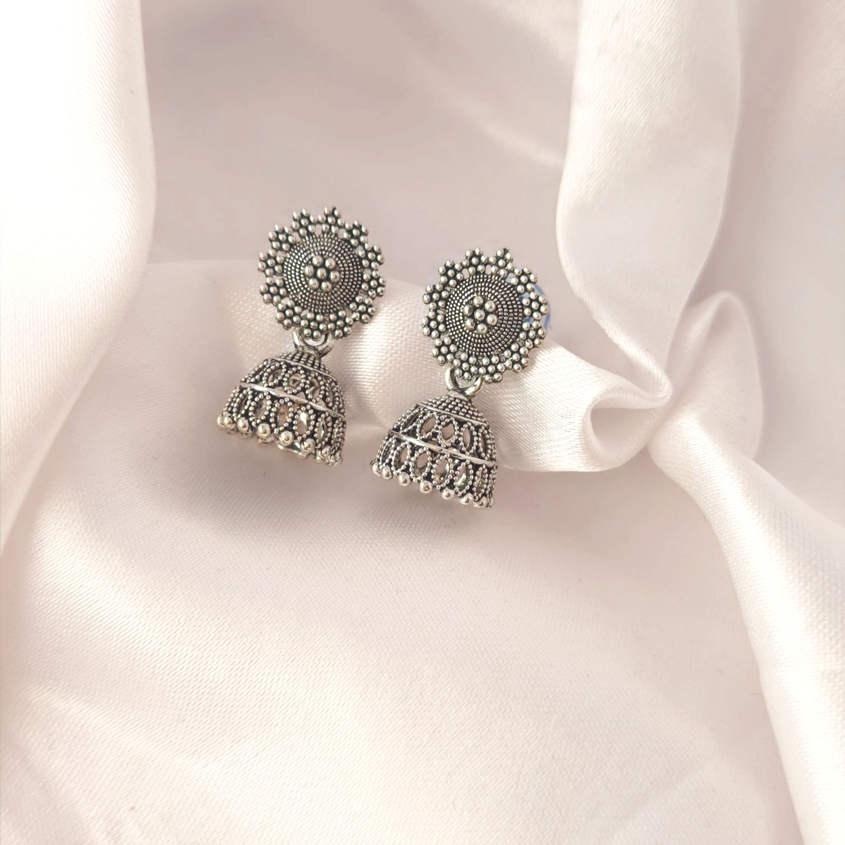 Oxidized Mini Jhumkas