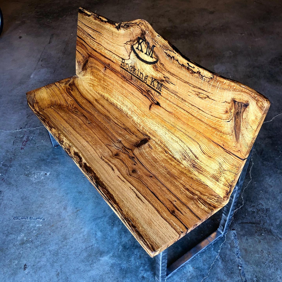 Custom Spalted Oak Bench