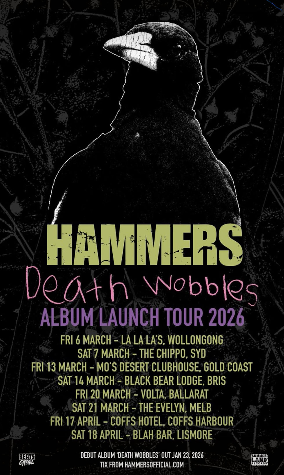 Hammers tour poster 2026