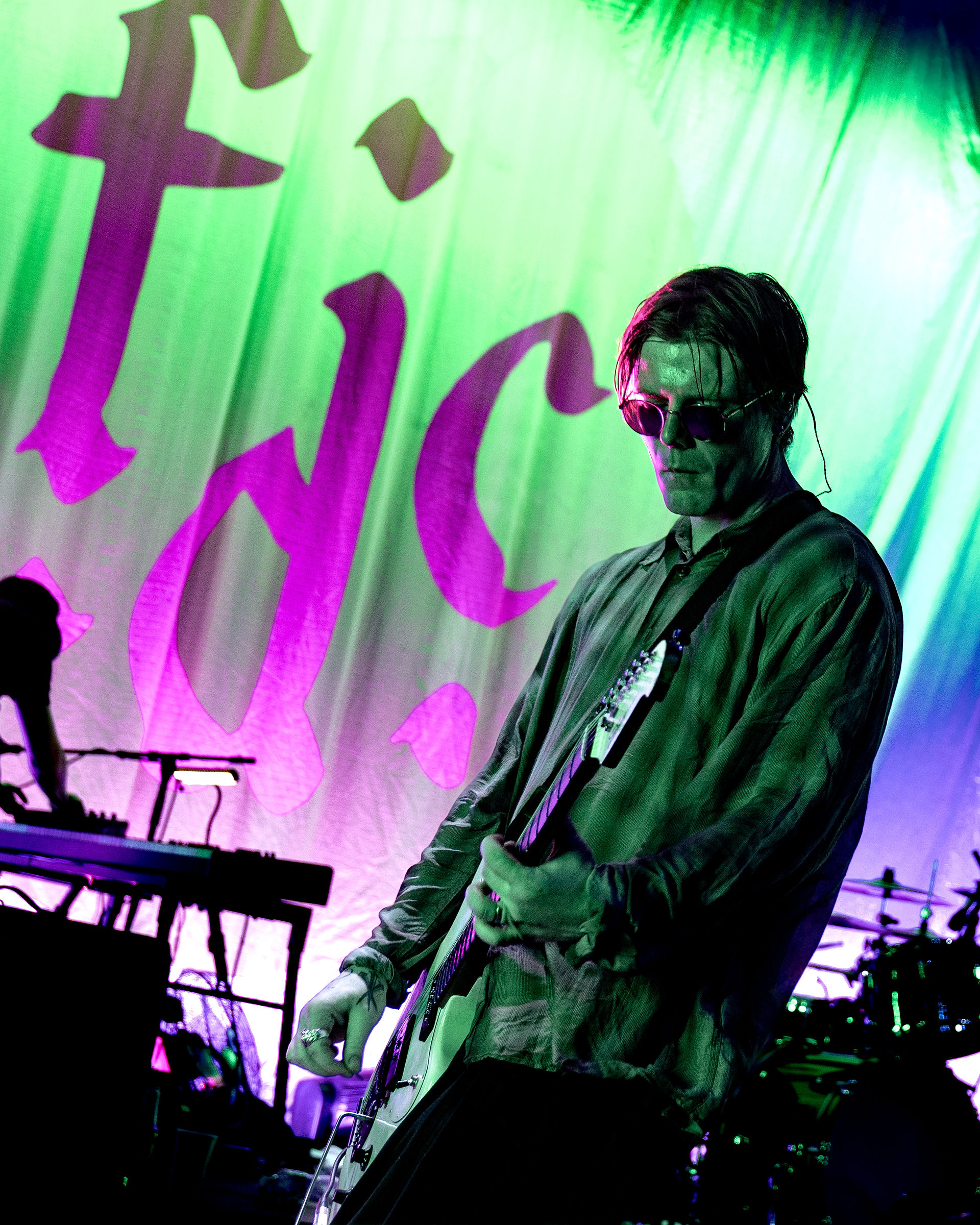 Fontaines D.C. playing live at the Riverstage in Brisbane.