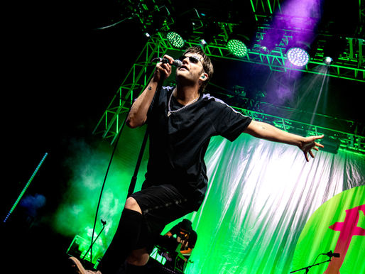 Fontaines D.C. playing live at the Riverstage in Brisbane.