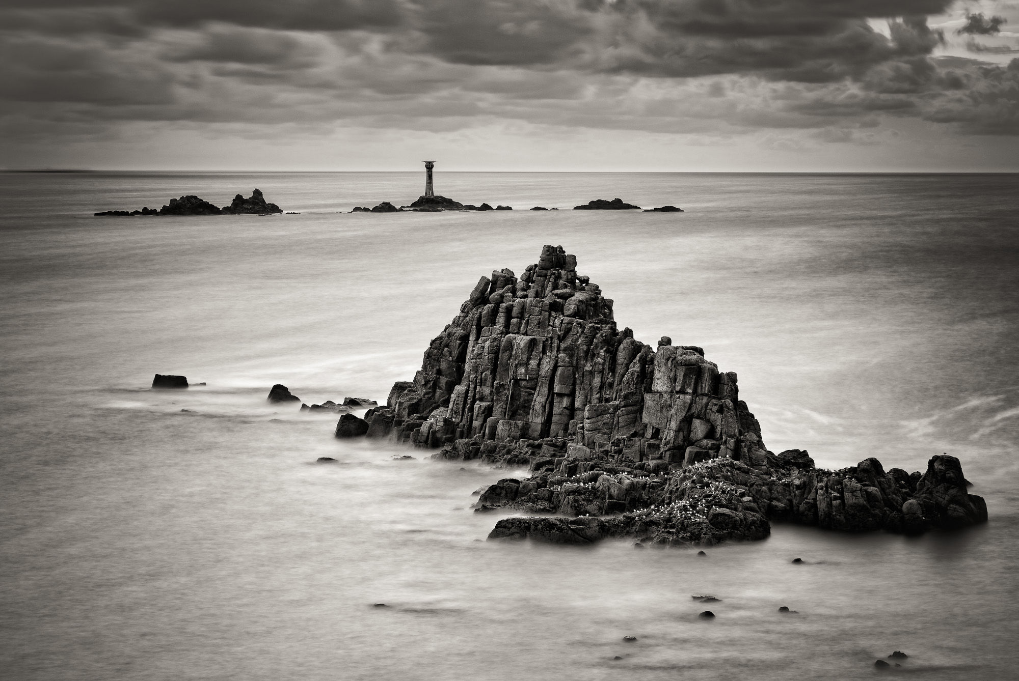 The Armed Knight rock formation off Lands End in Cornwall by Tim Booth