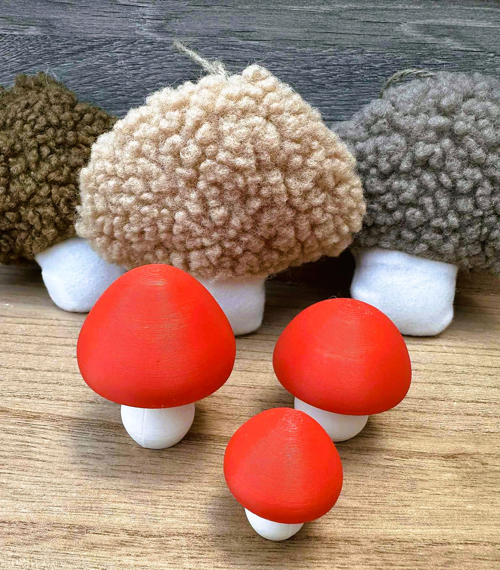 Thumbnail: Mega set kleurrijke paddenstoelen - voordeelset