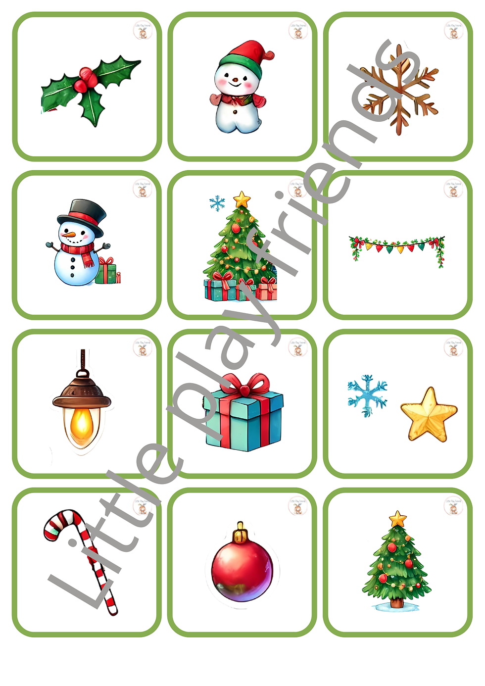 Thumbnail: Memory kerstmis kleine figuurtjes