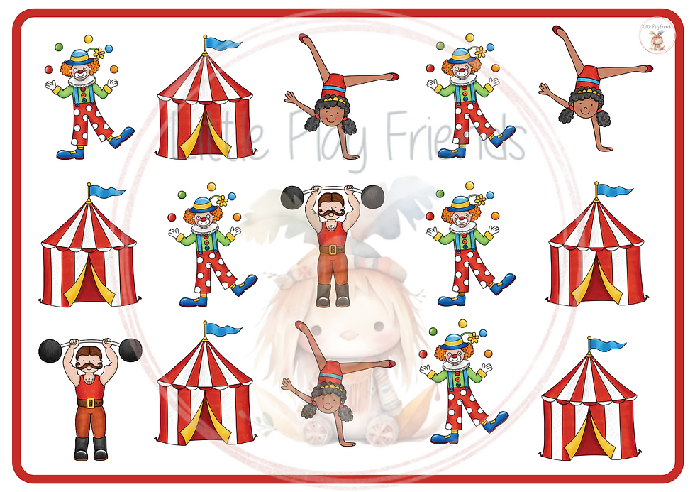 Thumbnail: Circus - draai / rol en bedek het juiste plaatje