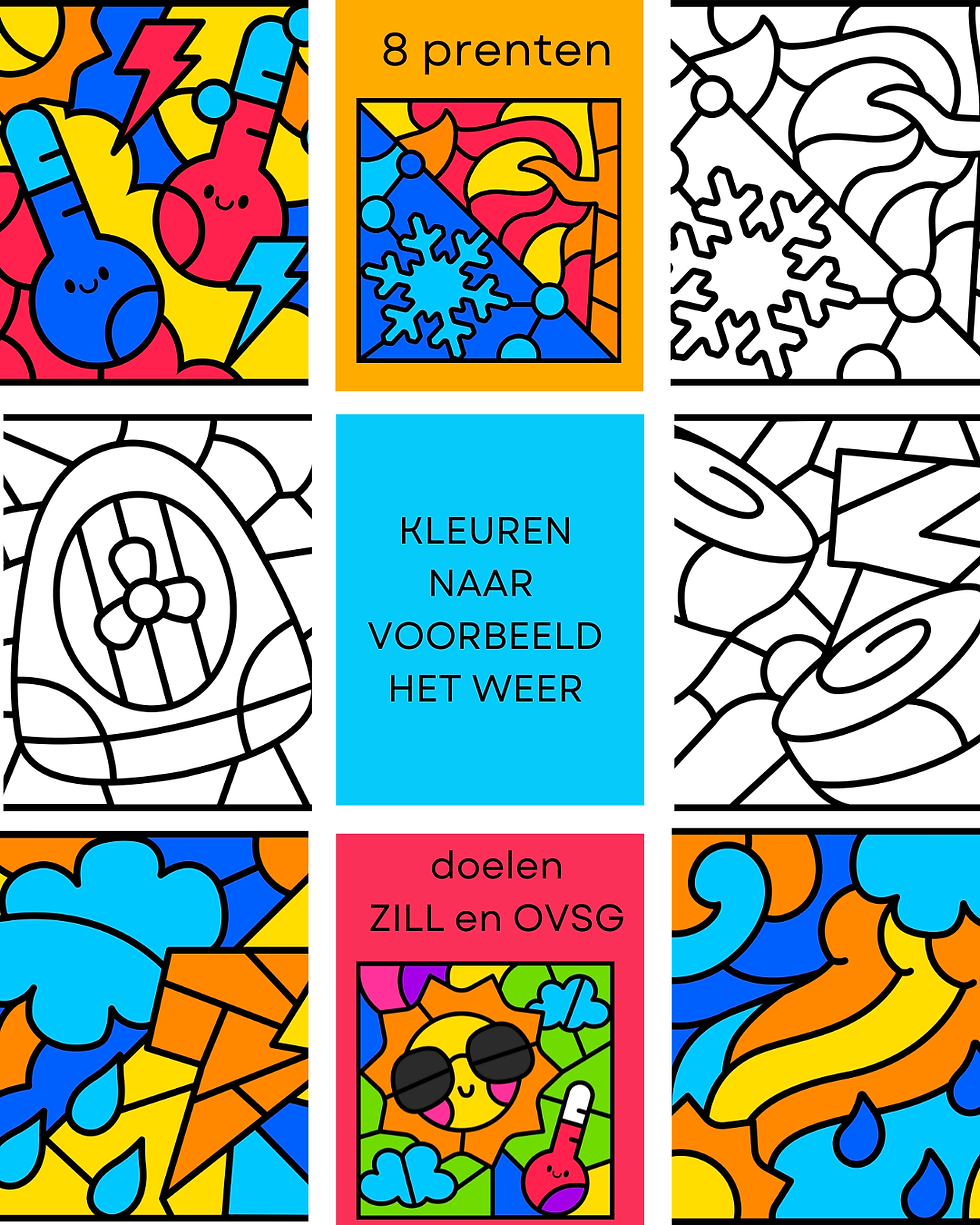 Kleuren naar voorbeeld thema het weer