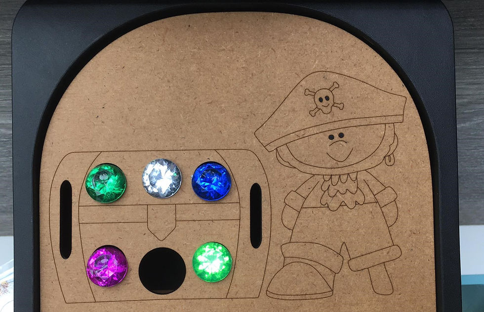 Thumbnail: trofast deksel klein - 2 piraten met schatkist