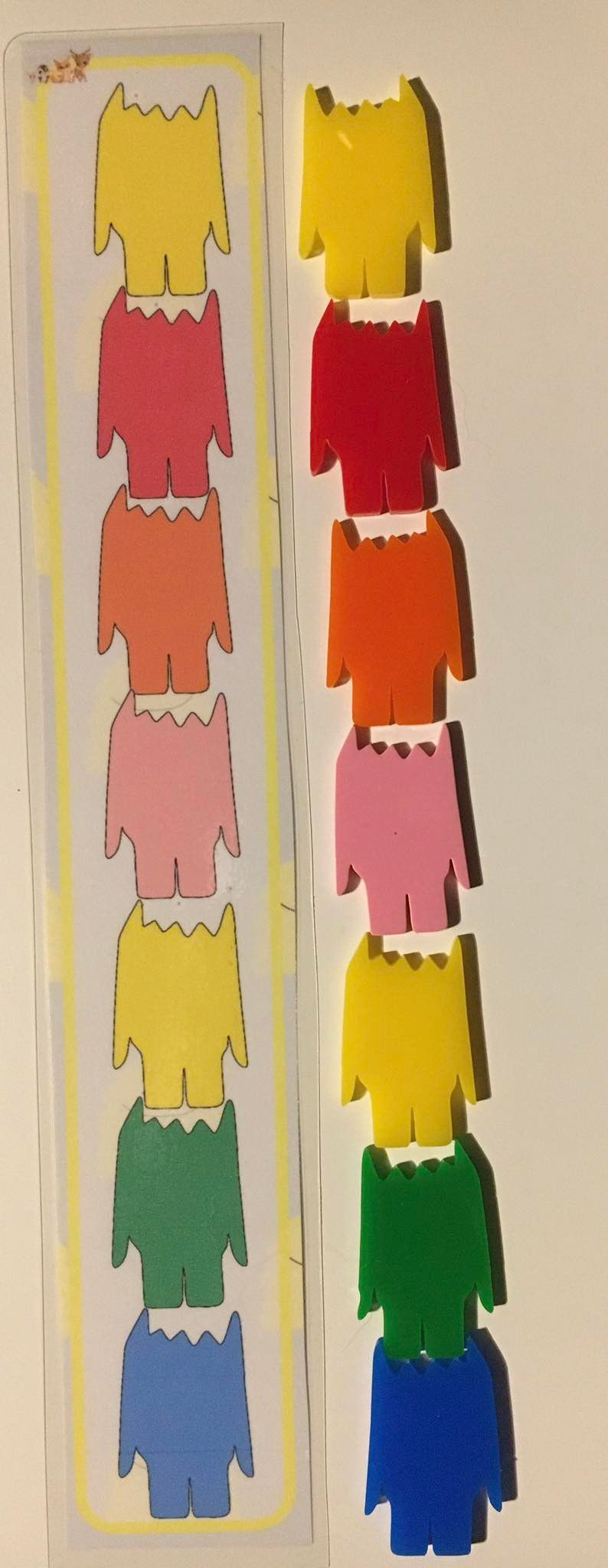 kleurrijke monsters - stapelspel