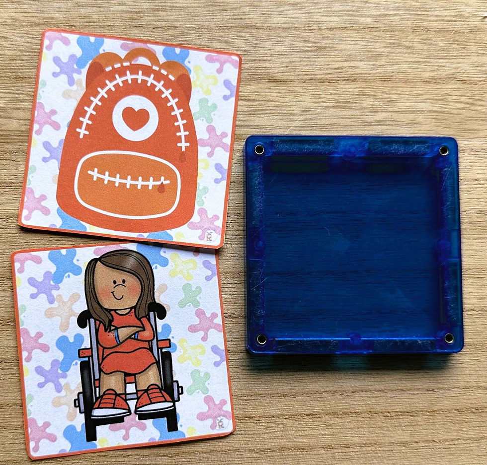 Thumbnail: Boekentasjes - kleuren matchen - Connetix Tiles