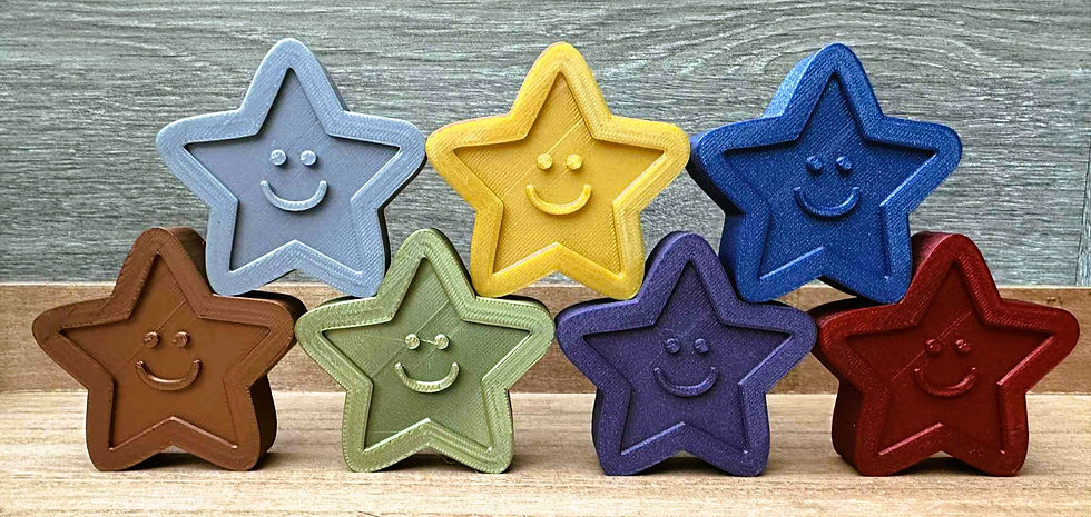 Thumbnail: Stapelsterren in glanzende kleuren