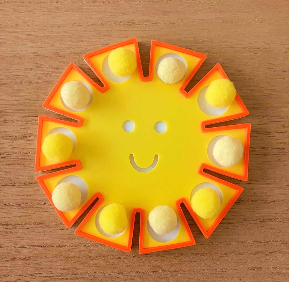 Thumbnail: Vrolijke zon voor magnetische schijfjes
