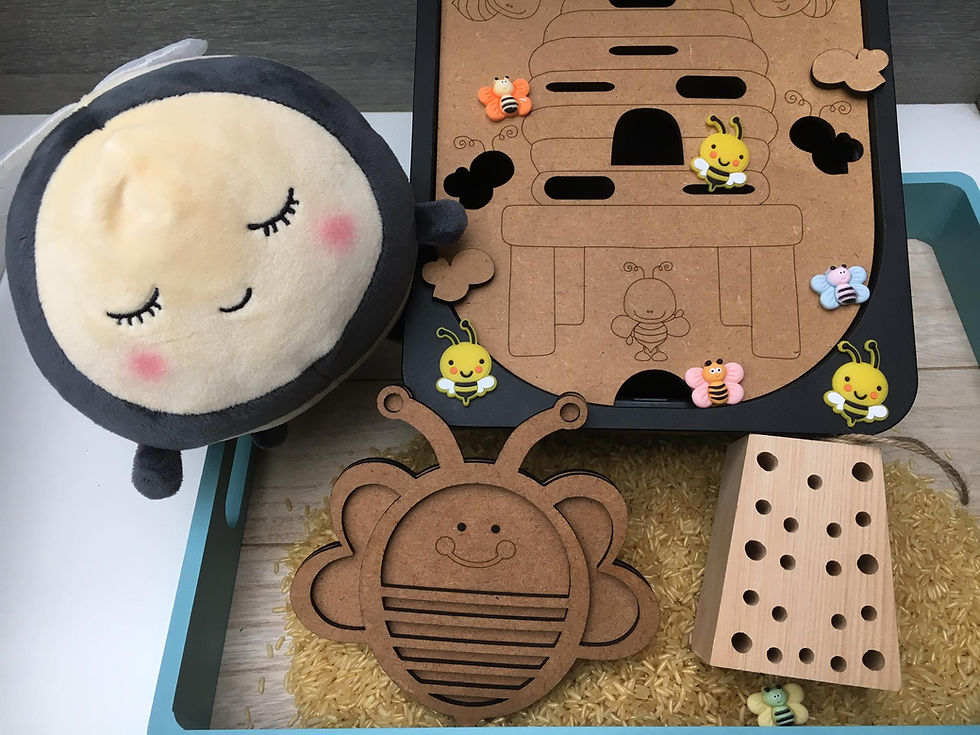 Thumbnail: Speeldeksel - de bezige bijtjes