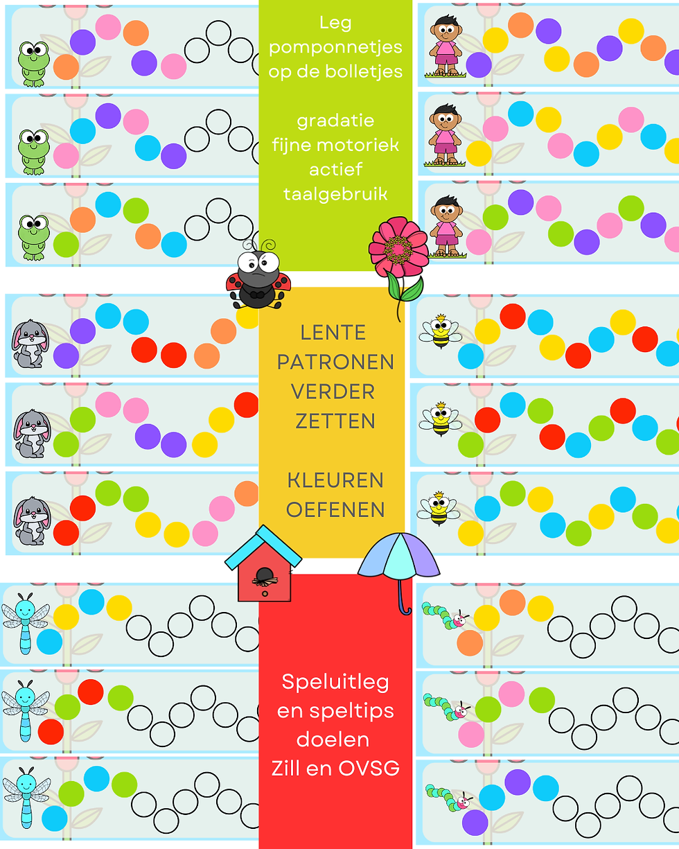 Thumbnail: Lente - patronen verder zetten en kleuren oefenen
