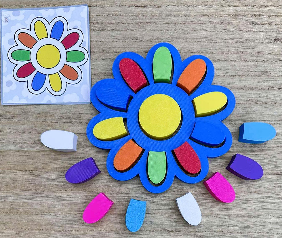 Thumbnail: Bloemblaadjes tellen en kleur - 3D bloemblaadjes