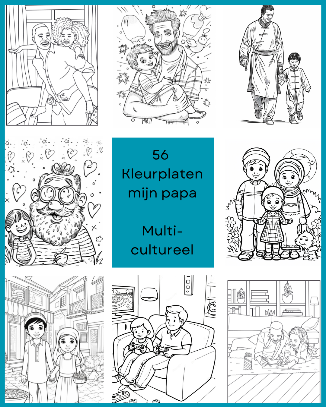 Kleurplaten  - mijn papa