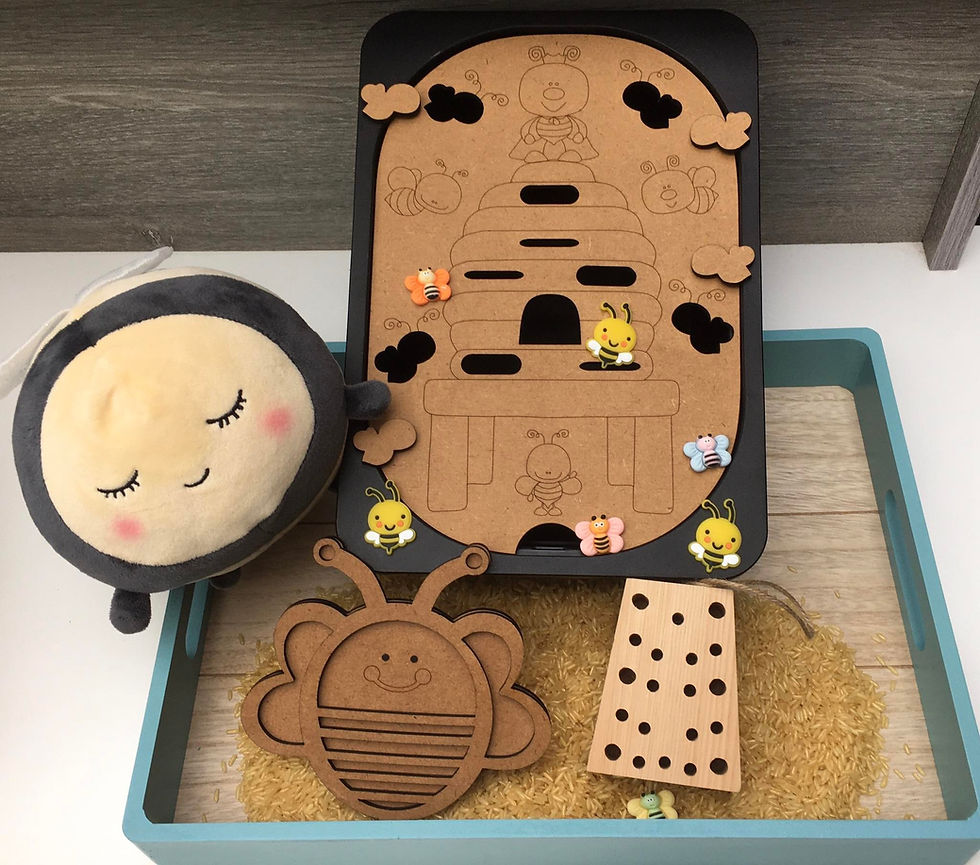 Thumbnail: Speeldeksel - de bezige bijtjes