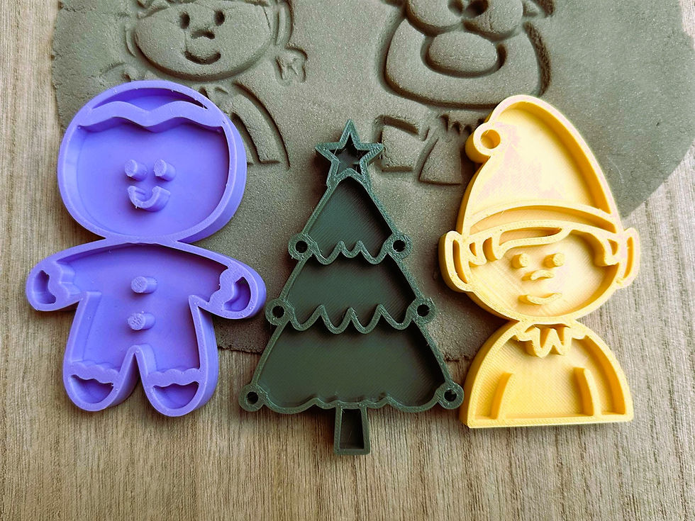 Thumbnail: Kerstvormpjes - plasticine en vulvormpjes
