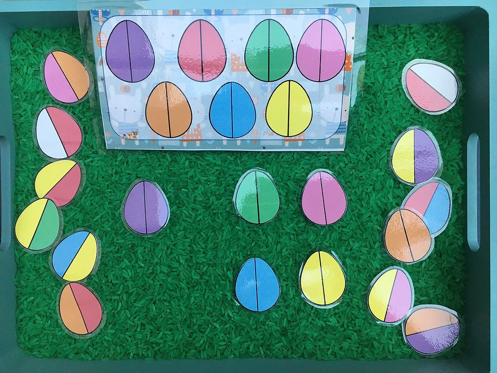 Thumbnail: paaseitjes in acryl om te puzzelen + spelbundel