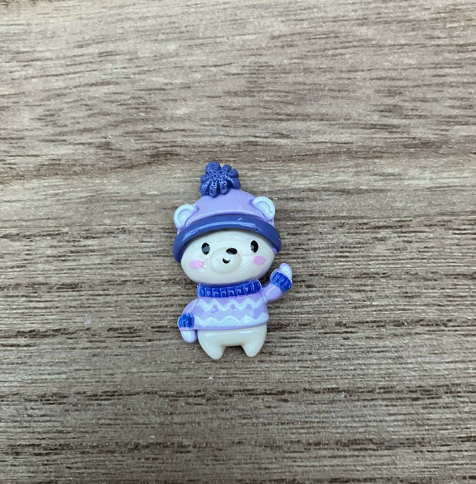 Thumbnail: Speelfiguurtjes - ijsbeertjes met winterkledij