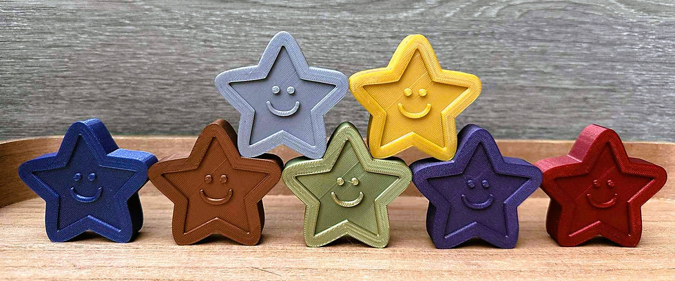 Thumbnail: Stapelsterren in glanzende kleuren