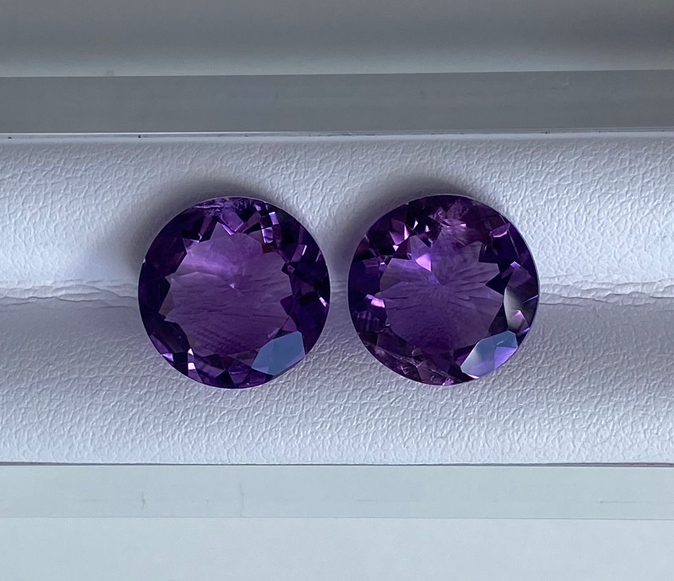 Thumbnail: Amethyst Round Pair 11.35 Cts