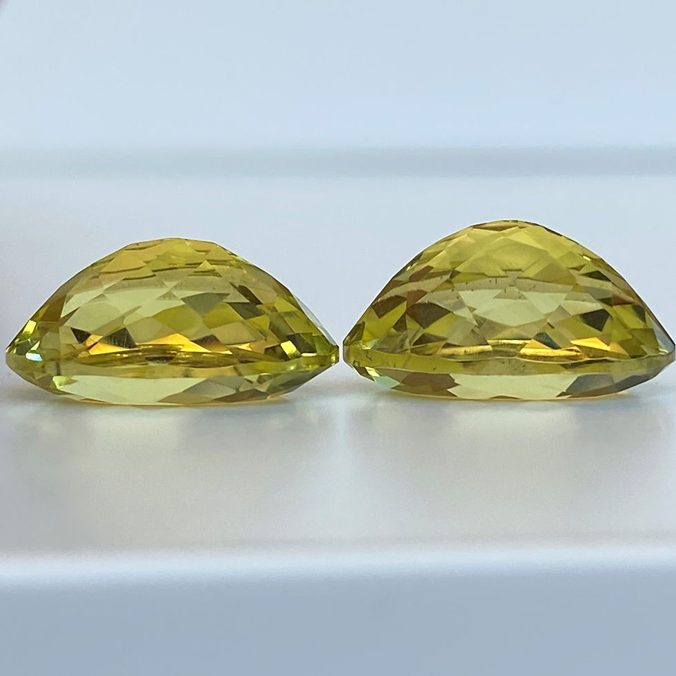 Thumbnail: Lemon Quartz Oval Pair 24.20Cts