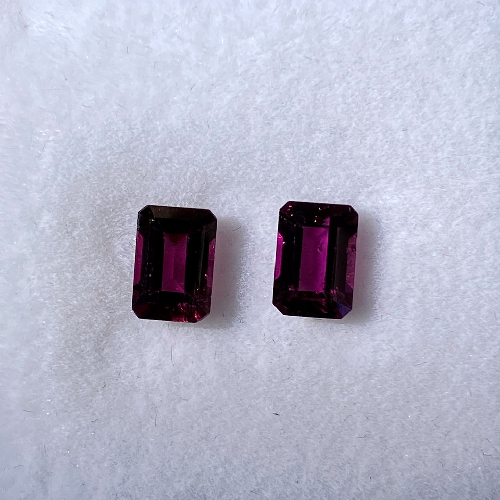Thumbnail: Rhodolite Garnet Rectangle Pair 1.70Ct