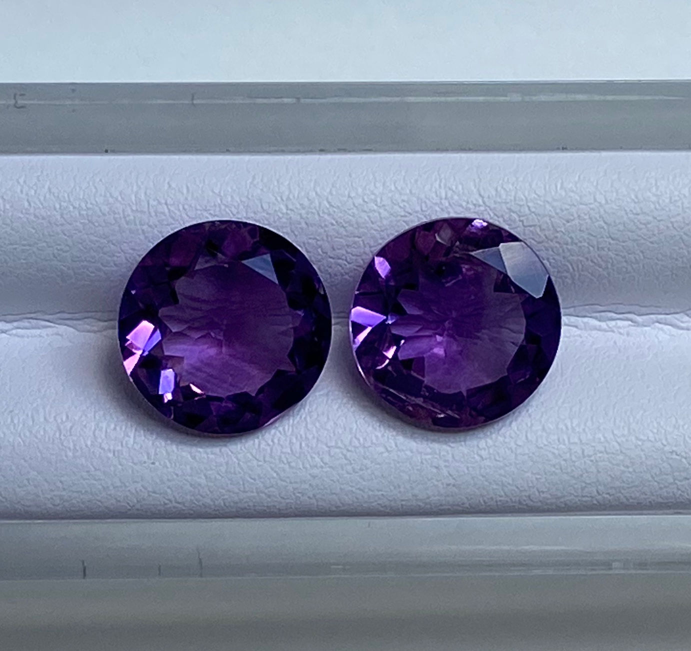 Amethyst Round Pair 11.35 Cts