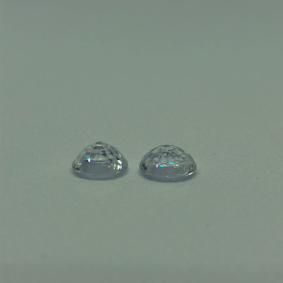 Thumbnail: Zircon Pair Colorless 4.05 Carat